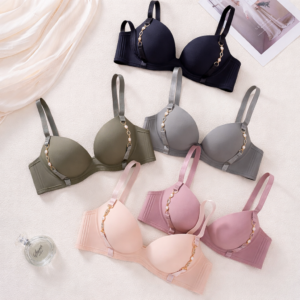 women's seamless push up lingerie small breast gathering anti sagging no steel ring bra