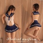 sexy, tempting, maid outfit; sexy lingerie; backless bodysuit transparent erotic lingerie; school uniform; ; doll skirt