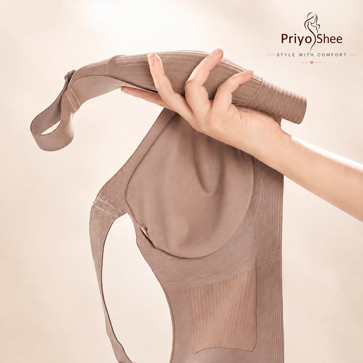 priyoshee seamless full coverage support bra