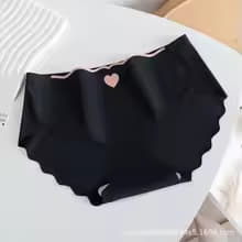 seamless ice silk cotton underwear triangle mid waist briefs sweet cute summer thin pure cotton crotch large size briefs