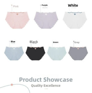 Seamless Ice Silk Cotton Underwear Triangle Mid-Waist Briefs Sweet Cute Summer Thin Pure Cotton Crotch Large Size Briefs seamless ice silk cotton underwear triangle mid waist briefs sweet cute summer thin pure cotton crotch large size briefs
