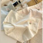 seamless pure cotton underwear for women breathable skin friendly floral patterned summer triangle panties middle waist design