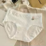 seamless pure cotton underwear for women breathable skin friendly floral patterned summer triangle panties middle waist design