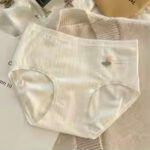 seamless pure cotton underwear for women breathable skin friendly floral patterned summer triangle panties middle waist design
