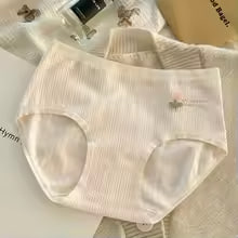 seamless pure cotton underwear for women breathable skin friendly floral patterned summer triangle panties middle waist design