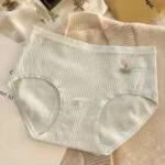 seamless pure cotton underwear for women breathable skin friendly floral patterned summer triangle panties middle waist design