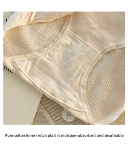 Seamless Pure Cotton Underwear for Women Breathable Skin-friendly Floral Patterned Summer Triangle Panties Middle Waist Design seamless pure cotton underwear for women breathable skin friendly floral patterned summer triangle panties middle waist design