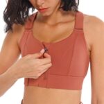 PriyoShee Adjustable Front Zip Sports Bra for Women
