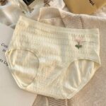 seamless pure cotton underwear for women breathable skin friendly floral patterned summer triangle panties middle waist design